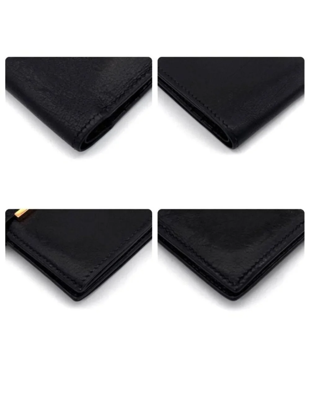 Hermes Bearn Compact Bifold Wallet Black Box Calf